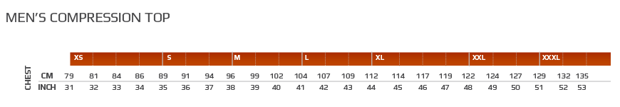 2xu Compression Top Size Chart